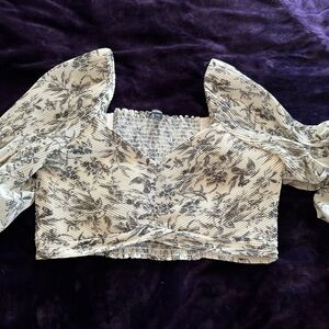 Used Express long sleeve cropped top size XL